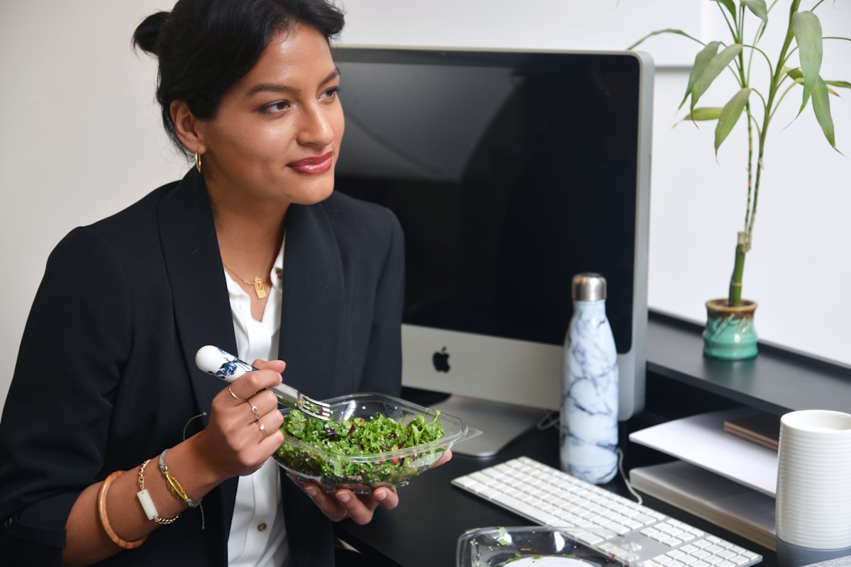 Person reviewing a personalized nutrition plan at a table